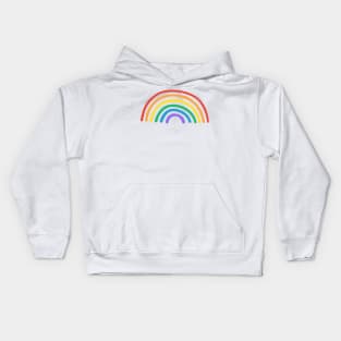 Hand drawn pride rainbow Kids Hoodie